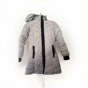 Weatherproof Girls Size 12 Parka Jacket With Faux Fur Trim‎